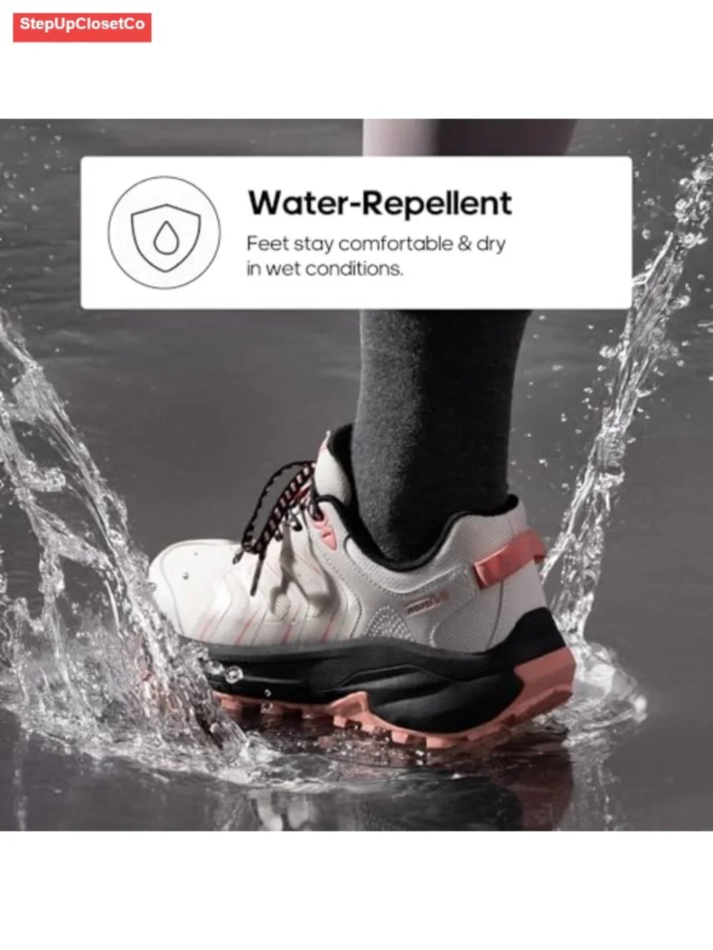 Women's Hiking Shoes Lightweight Arch Support Splash-Proof Cushioned